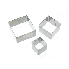 Set of 3 Square Fondant Cutters