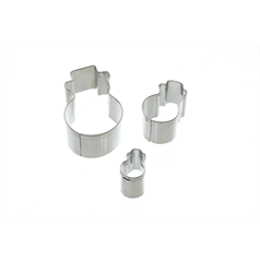 Set of 3 Snowman Fondant Cutters