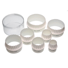 Set of Seven Plastic Double Edged Biscuit / Pastry Cutters