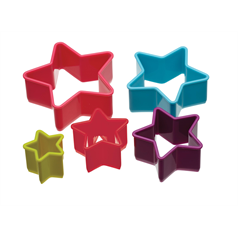 Set of 5 Star Shaped Cookie Cutters