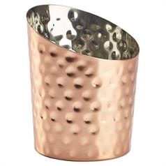 Copper Angled Presentation Cup, Hammered