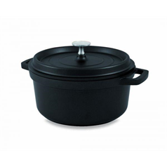 Large Round Casserole 20cm - Black