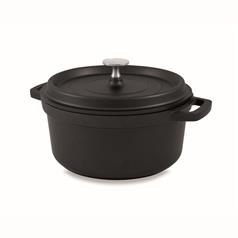 large round casserole, 28cm, black