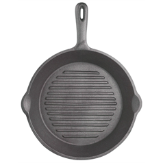 round grill plate ridged base