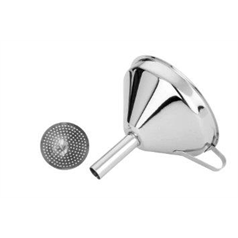 Funnel & Strainer, Stainless Steel, 5"