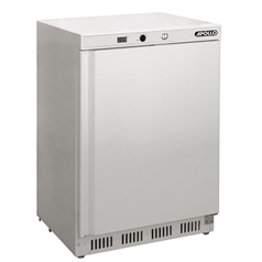 polar refrigeration undercounter freezer, white, 140 litres