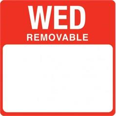 Removable Wednesday 25mm square. 1000 per roll.