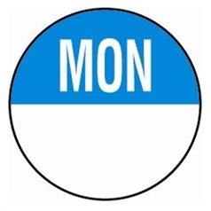 day dot food preparation labels, monday