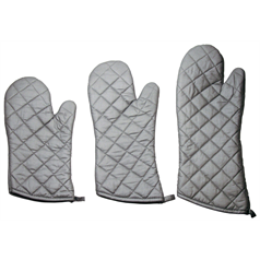 Grey Silicone Oven Mitt 15"