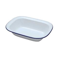 White Enamel Oblong Dish