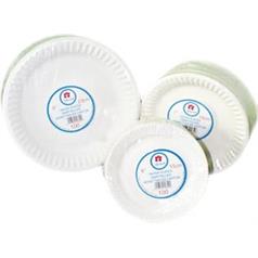 White Paper Plates Round