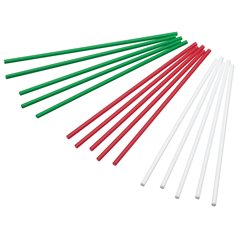 plastic coloured cake pop sticks
