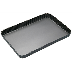 Non-Stick Fluted Rectangular Flan/Quiche Tin