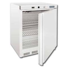 polar refrigeration undercounter fridge, white, 140 litres