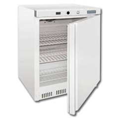 polar refrigeration undercounter fridge, white, 140 litres