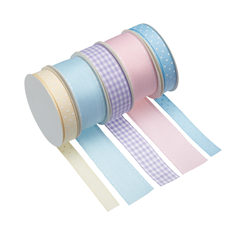 Pack of 5 Assorted Pastel Ribbons