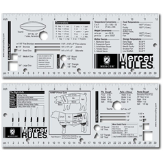 mercer rules culinary ruler 12.25" x 5"