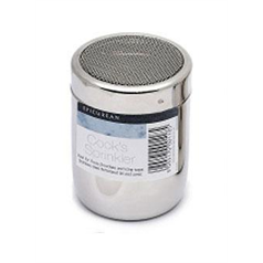 cooks shaker with mesh lid, stainless steel