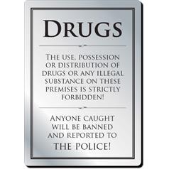 Drug Use Warning Silver