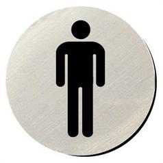 Silver Door Male Toilet Sign