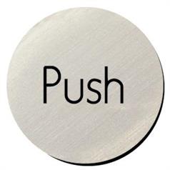 Silver Door 'Push' Sign