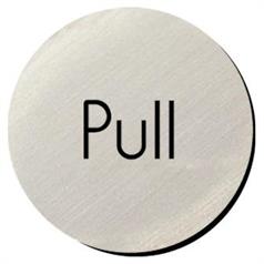 Silver Door 'Pull' Sign