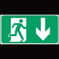 Exit Man Arrow Down - Self Adhesive