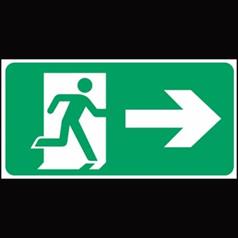 Exit Man Arrow Right - Self Adhesive