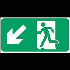 Exit Arrow Left Plastic - Rigid