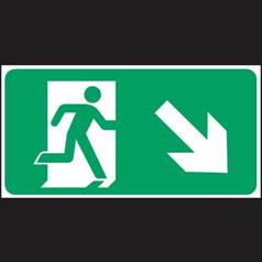 Exit Arrow Right Plastic - Rigid