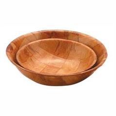 Woven Wooden Bowl, Round 25cm/10