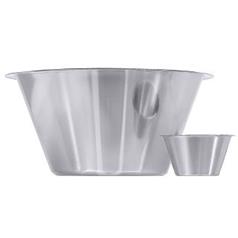 stainless steel open edge mixing bowl