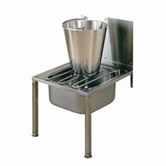 Floor Standing Bucket Sink with Splashback