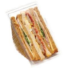 Clear Hinged Sandwich Wedge Deep Fill