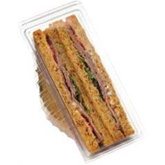 Clear Hinged Sandwich Wedge Standard