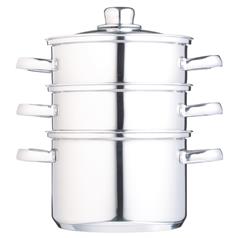 Stainless Steel Three Tier 18cm Steamer