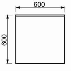 FRANKE S/S Preparation Wall Tables  600mm 600 x 600mm