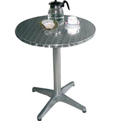 Stainless Steel Round Bistro Table Diameter: 600mm x 720mm