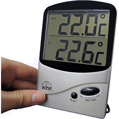 Jumbo Dual Sensor Memory Thermometer