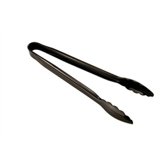 Polycarbonate Tongs Black 9"