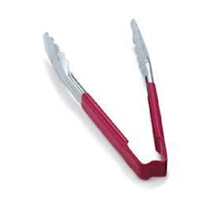 Vollrath Colour Coded Scallop Tongs 16" Red
