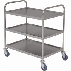 stainless steel trolley, 3 tier, 85.5l x 53.5w x 93.3h