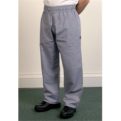 Traditional Blue Check Trousers Large