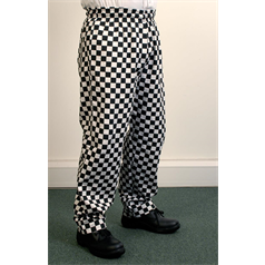 Large Check Trousers - Black Large