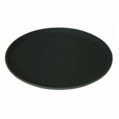 Non-Slip Polypropylene Black Tray Round 11