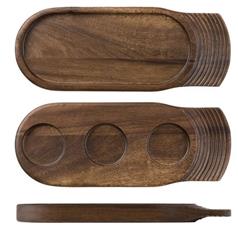 Churchill Igneous Medium Single Handled Wooden Tray, 35.5cm/14