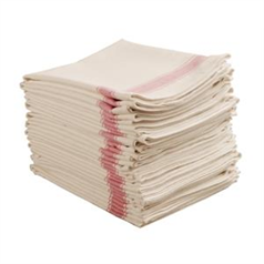 Bleach Twill Tea Towel - Red Stripe