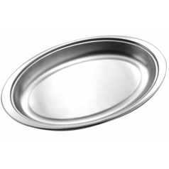 S/S Oval Vegetable Dish 7" x 4.5" x 1.25"