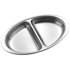 2 Division Vegetable Dish 8" x 5.5" x 1.25"