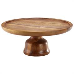 acacia wood cake stand